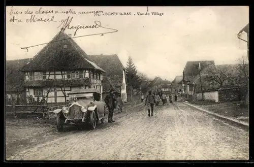 AK Soppe-le-Bas, Vue du Village