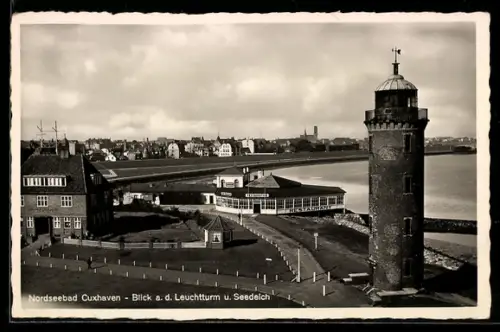 AK Cuxhaven, Leuchtturm, Seedeich