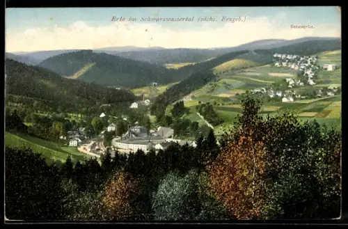 AK Erla im Schwarzwassertal, Panorama, Bernsbach