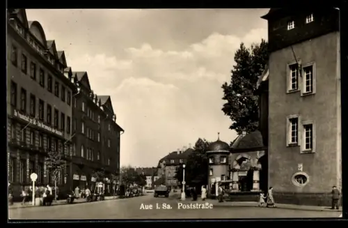 AK Aue i. Sa., Poststrasse