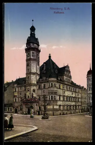 AK Altenburg /S.-A., Blick zum Rathaus