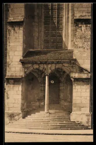 AK Görlitz, Südportal mit der Sonnenuhr, Peterskirche