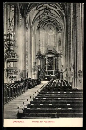 AK Görlitz, Inneres der Peterskirche