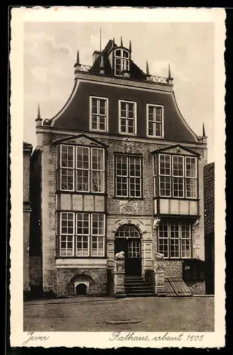 AK Jever, Blick zum Rathaus, erbaut 1605