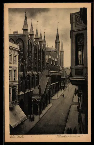 AK Lübeck, Blick in die Breitestrasse