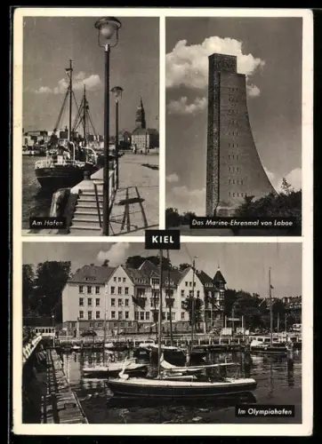 AK Kiel, Hafen, Marine-Ehrenmal von Laboe, Olympiahafen
