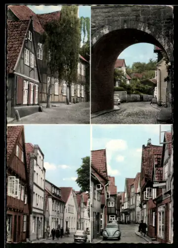 AK Lauenburg a. d. Elbe, Gassen und Tor der Altstadt