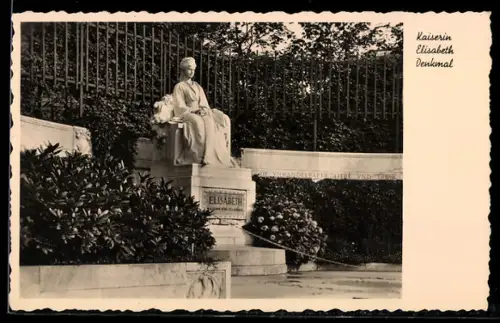 AK Wien, Elisabethdenkmal von Hans Bitterlich im Volksgarten