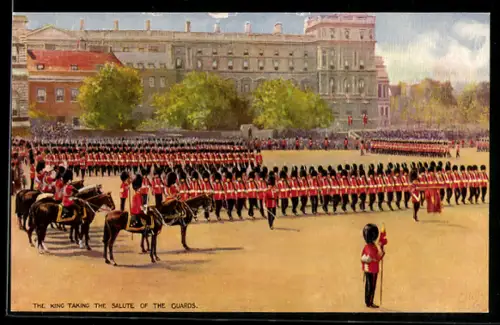 AK The King taking the Salute of the Guards, Whitehall Palace