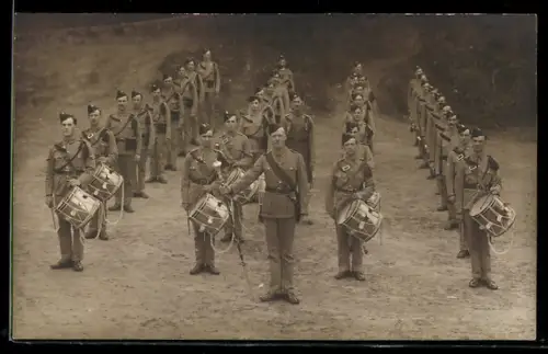 Foto-AK Musikabteilung des britischen Heeres