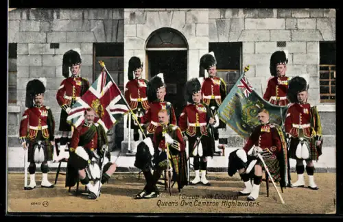AK Queen`s Own Cameron Highlander, Group with colours