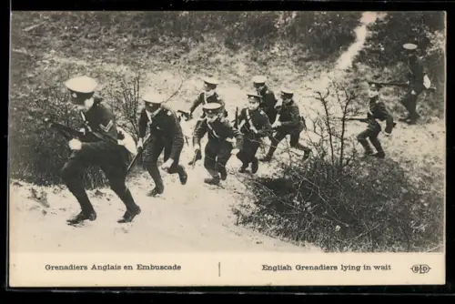 AK English Grenadiers lying in wait
