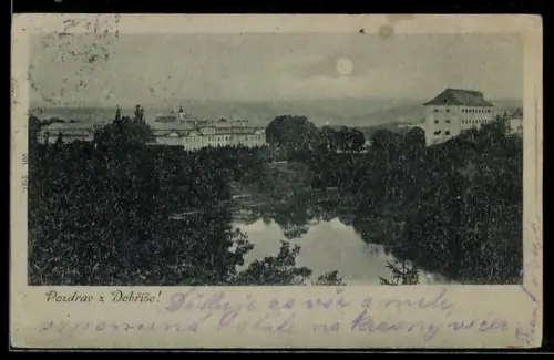 Mondschein-AK Dobris, Panorama