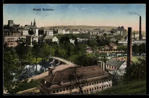 AK Jung Bunzlau / Mlada Boleslav, Ortsansicht