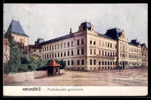Künstler-AK Kromeríz, Arcibiskupské gymnasium