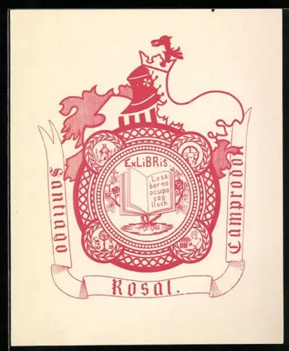 Exlibris Santiago Campodron Rosal, Los sabernos ocupa cada lloc