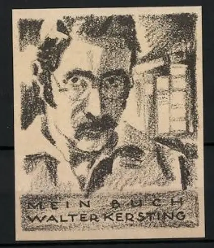 Exlibris Walter Kersting, Portrait des Designers