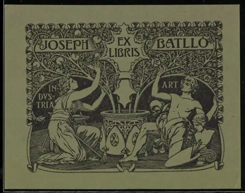 Exlibris Joseph Batlló, Kunst und Industrie in Harmonie