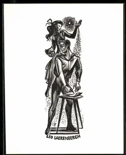 Exlibris Leo Laerenbergh, Künstlerisches Schaffen und Inspiration