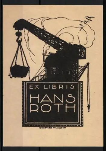 Exlibris Hans Roth, Industrieller Kran