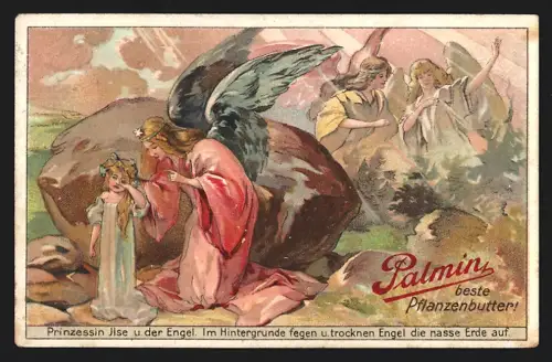 Sammelbild Mannheim, H. Schlinck & Cie., Palmin Pflanzenbutter, Prinzessin Ilse und der Engel