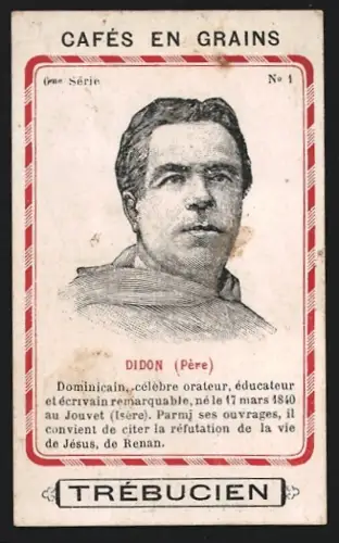 Sammelbild Trébucien, Cafés en grains, Portrait von Dominikaner Père Didon