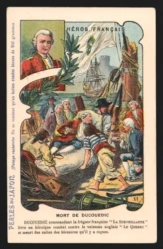 Sammelbild Der Tod von Kommandant Ducouedic, Perles du Japon A. Chapu