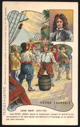 Sammelbild Jean Bart auf einem Schiff, Perles du Japon A. Chapu