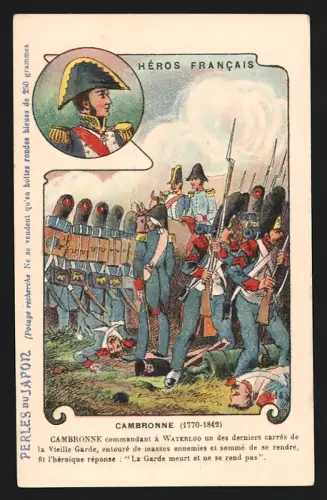 Sammelbild Commandant Cambronne, Perles du Japon A. Chapu