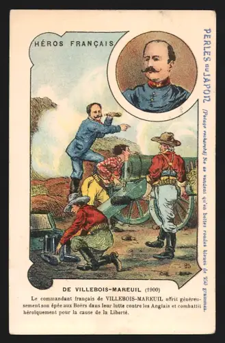 Sammelbild Commandant De Villebois-Mareuil, Perles du Japon A. Chapu