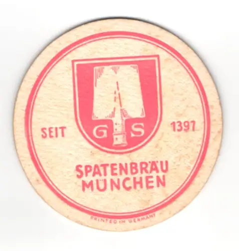 Bierdeckel München, Spatenbräu, Logo