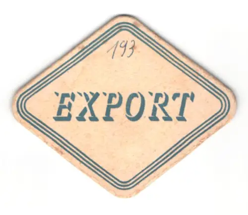 Bierdeckel Löwenbrauerei Passau A.G., Export, Emblem