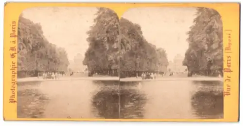 Stereo-Fotografie Photographie C. G., Paris, Ansicht Paris, Jardin des Tuileries