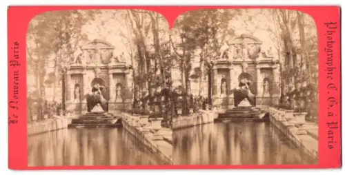 Stereo-Fotografie Photographie C. G., Paris, Ansicht Paris, Jardin de Luxembourg