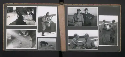 Fotoalbum mit 198 Fotografien, Segelflug Ausbildung Flugzeuge Piloten Luftwaffe 1. + 2. Weltkrieg