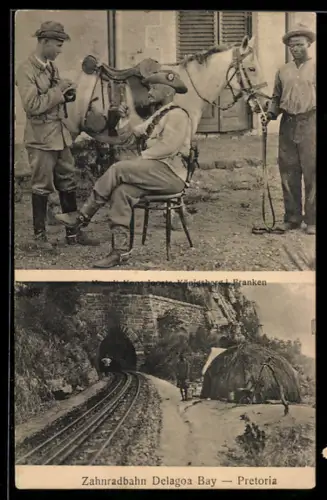 AK Pretoria, Zahnradbahn Delagoa Bay, Kommandant Koos Jooste aus Königsberg i. Franken