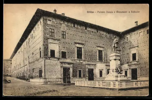 AK Urbino, Palazzo Ducale e Monumento a Raffaello