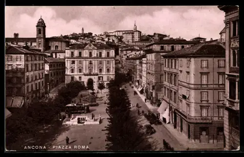 AK Ancona, Piazza Roma con vista sul centro storico