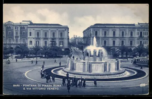 AK Bari, Fontana di Piazza Roma e Via Vittorio Veneto