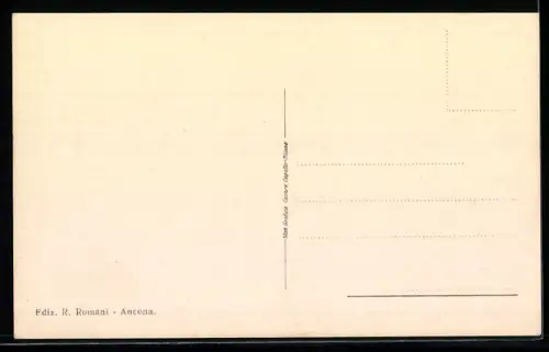 AK Ancona, Piazza A. Diaz con edifici storici e alberi