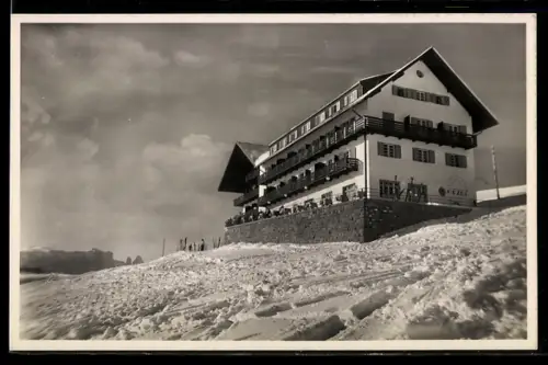 AK Alpe di Siusi /Val Gardena, Albergo Mezdi in inverno