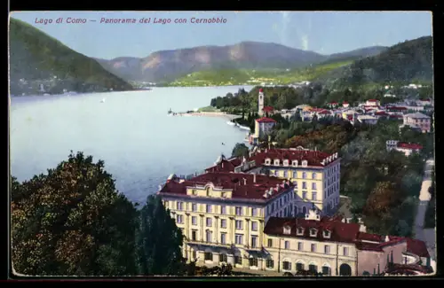 AK Cernobbio /Lago di Como, Panorama del Lago con Cernobbio