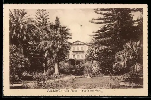 AK Palermo, Villa Tasca, Veduta del Parco