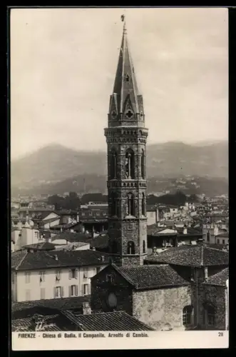 AK Firenze, Chiesa di Badia, Il Campanile, Arnolfo di Cambio