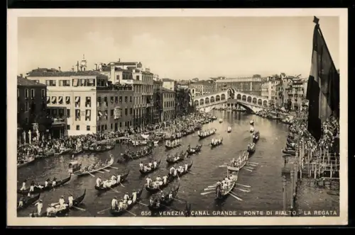 AK Venezia, Canal Grande, Ponte di Rialto, La Regata