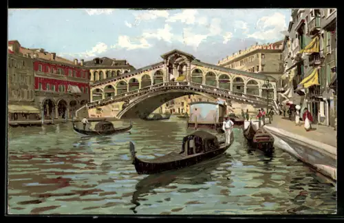 Lithographie Venezia, Ponte de Rialto