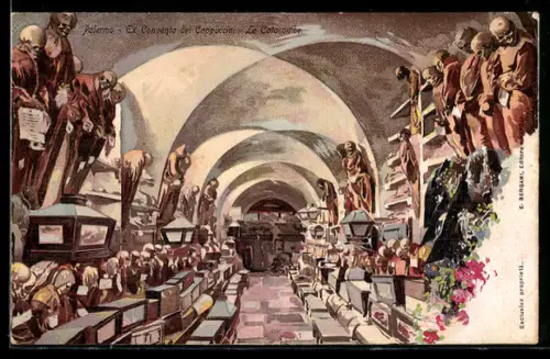 Künstler-AK Palermo, Ex Convenio dei Cappuccini, Le Catacombe