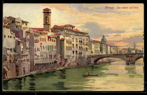 AK Firenze, Una veduta sull`Arno