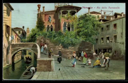 Lithographie Venedig, Ortsansicht