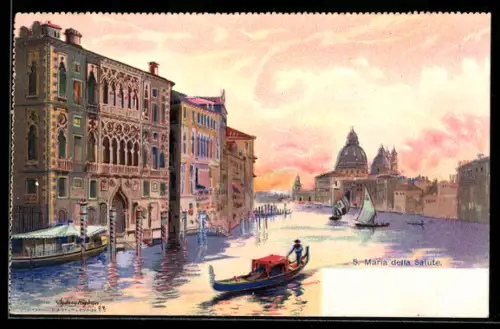 Künstler-AK Venezia, S. Maria della Salute, Panorama